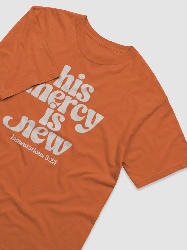 His Mercy Is New – Lamentations 3:22-23 Bible Verse Comfort Colors T-Shirt product image (1)