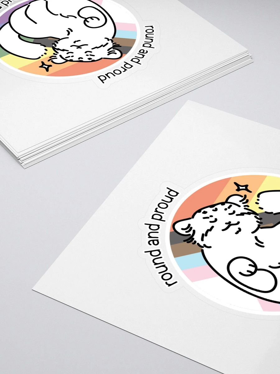 Round and Proud Manul - Pride Flag Pastels Version - Sticker product image (10)