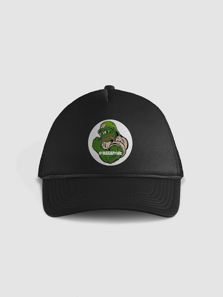 🧢🤍🐸 #MAGAPride™ Foam Trucker Hat – Whiteout Recon Edition product image (1)