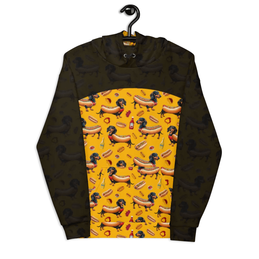 Dachshund Delight All-Over Hoodie (Obsidian) product image (7)
