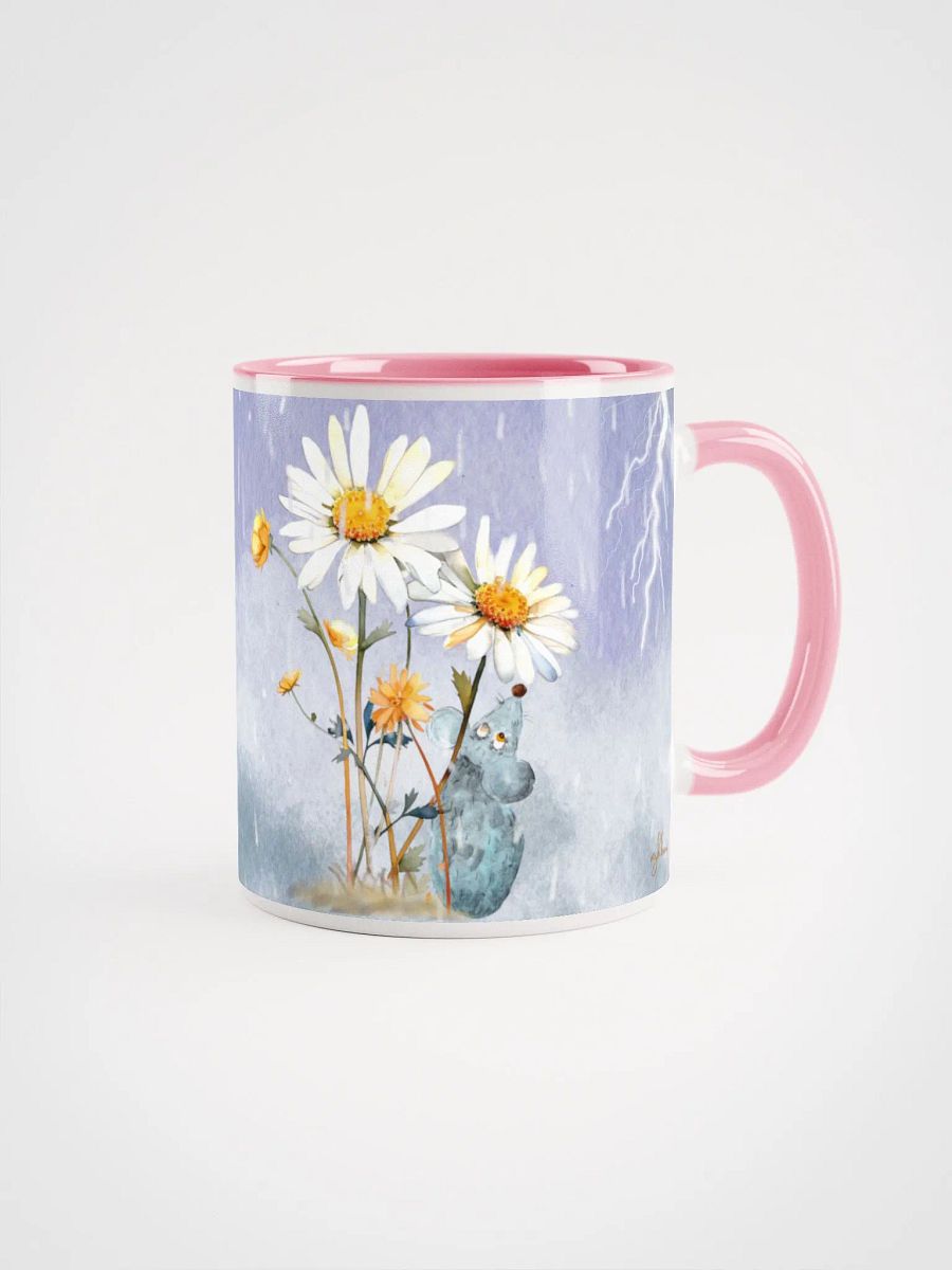 Passing Clouds: Weathering the Storm Ceramic Mug | 11oz & 15oz Nature-Inspired Coffee Mug | Whimsical Mouse & Cat Design product image (1)
