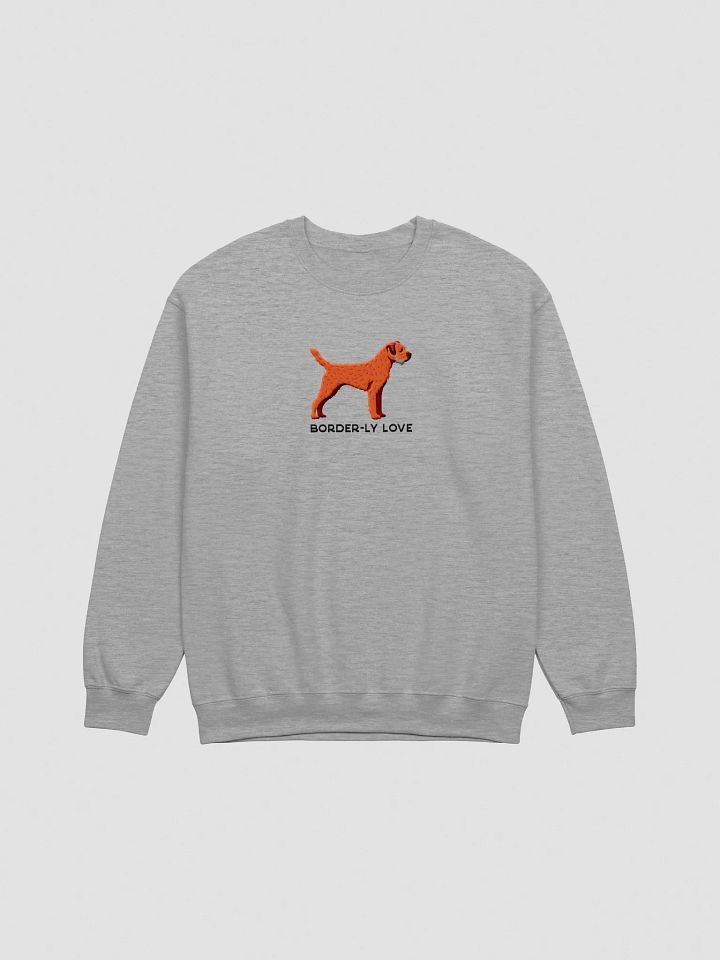 Border-ly Love Sweatshirt (Embroidered) of a Border Terrier(Red) product image (10)