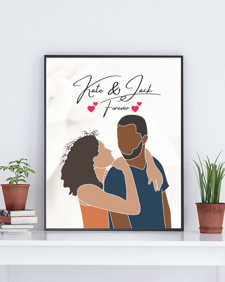 Custom Faceless Couple Portrait product image (2)