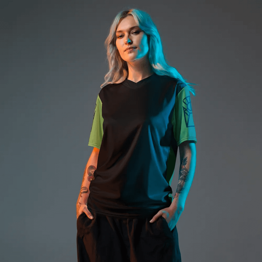 Reverence Icon / MO Unisex Sports Jersey / Black + Olive product image (2)