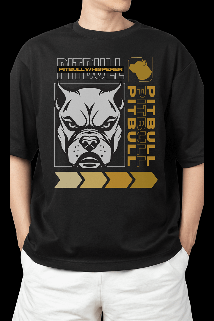 Pitbull Whisperer Gold Color Relaxed Fit T-shirt product image (1)