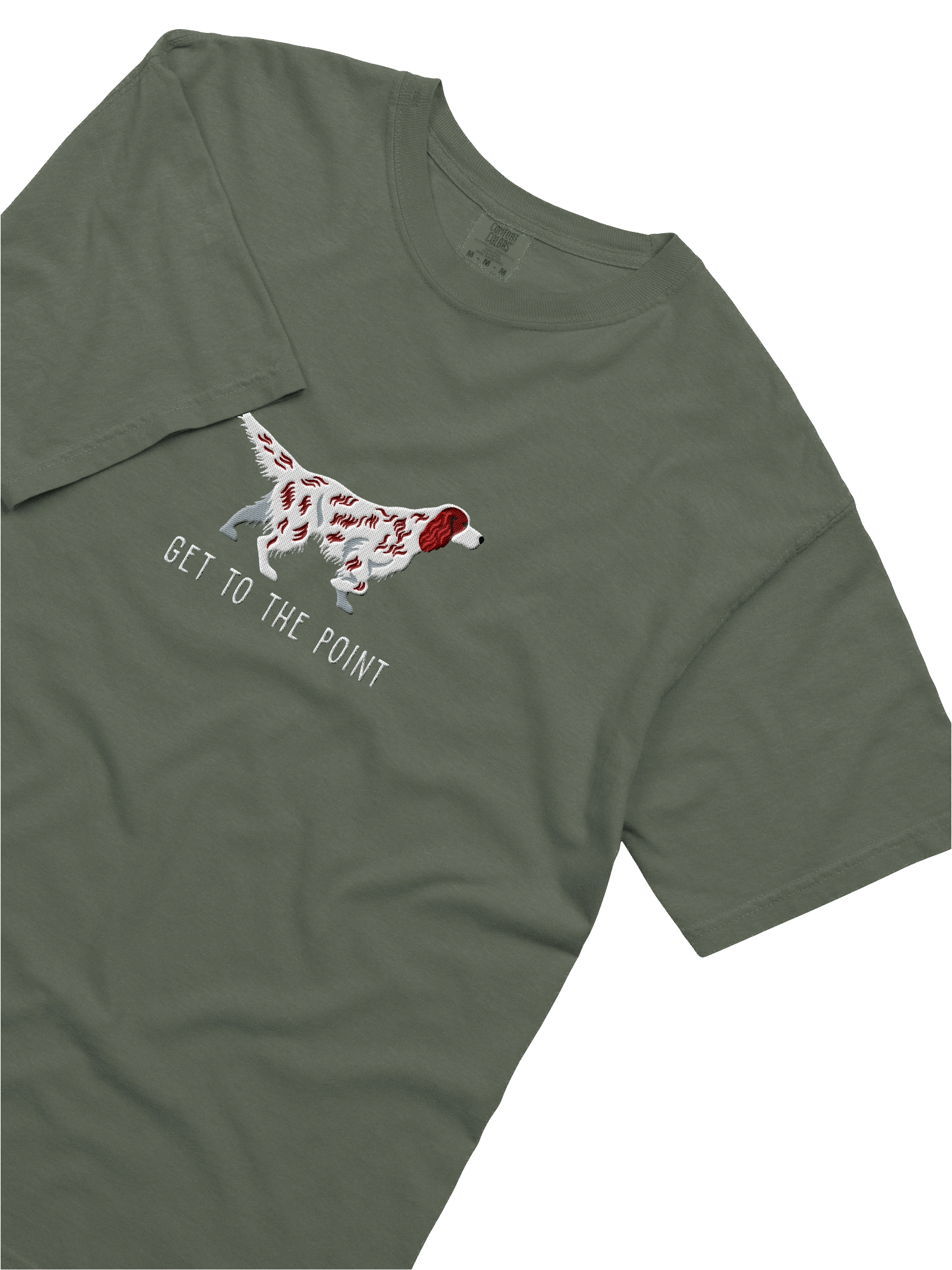 Get to the Point T-Shirt(Embroidered) of an English Setter(Liver Belton) product image (25)