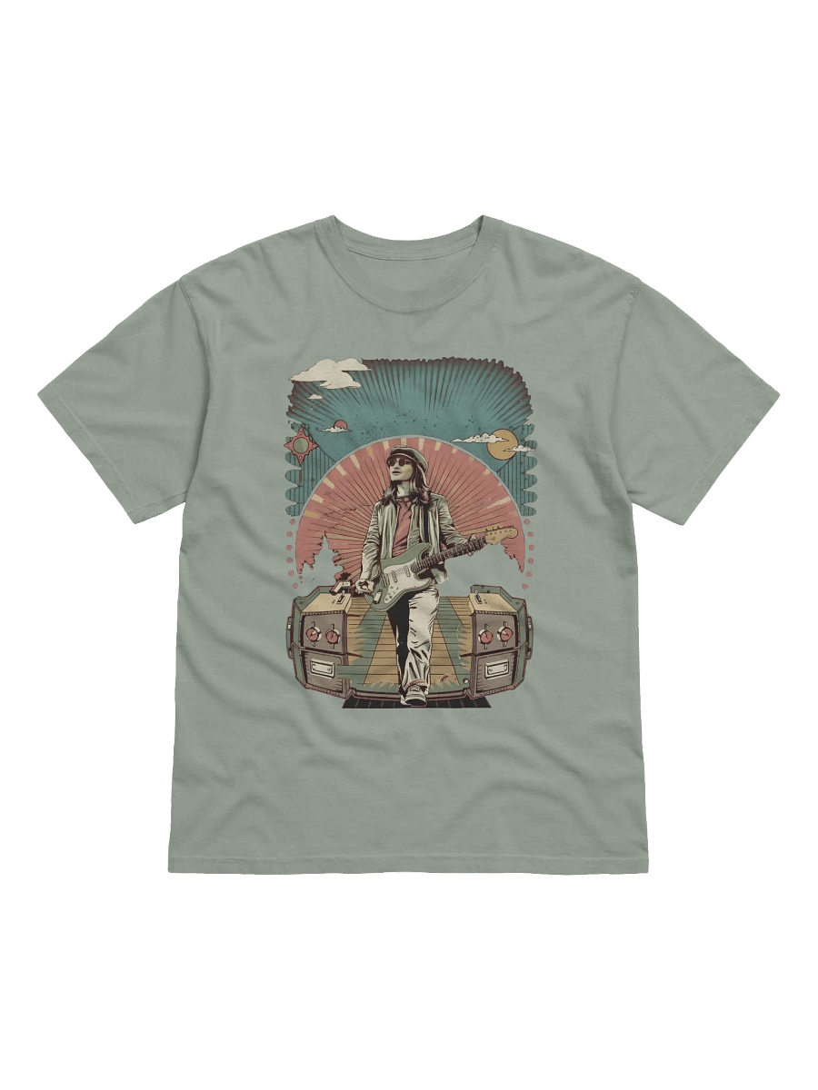 Vintage 70's Style Guitarist Unisex Soft T-Shirt product image (1)