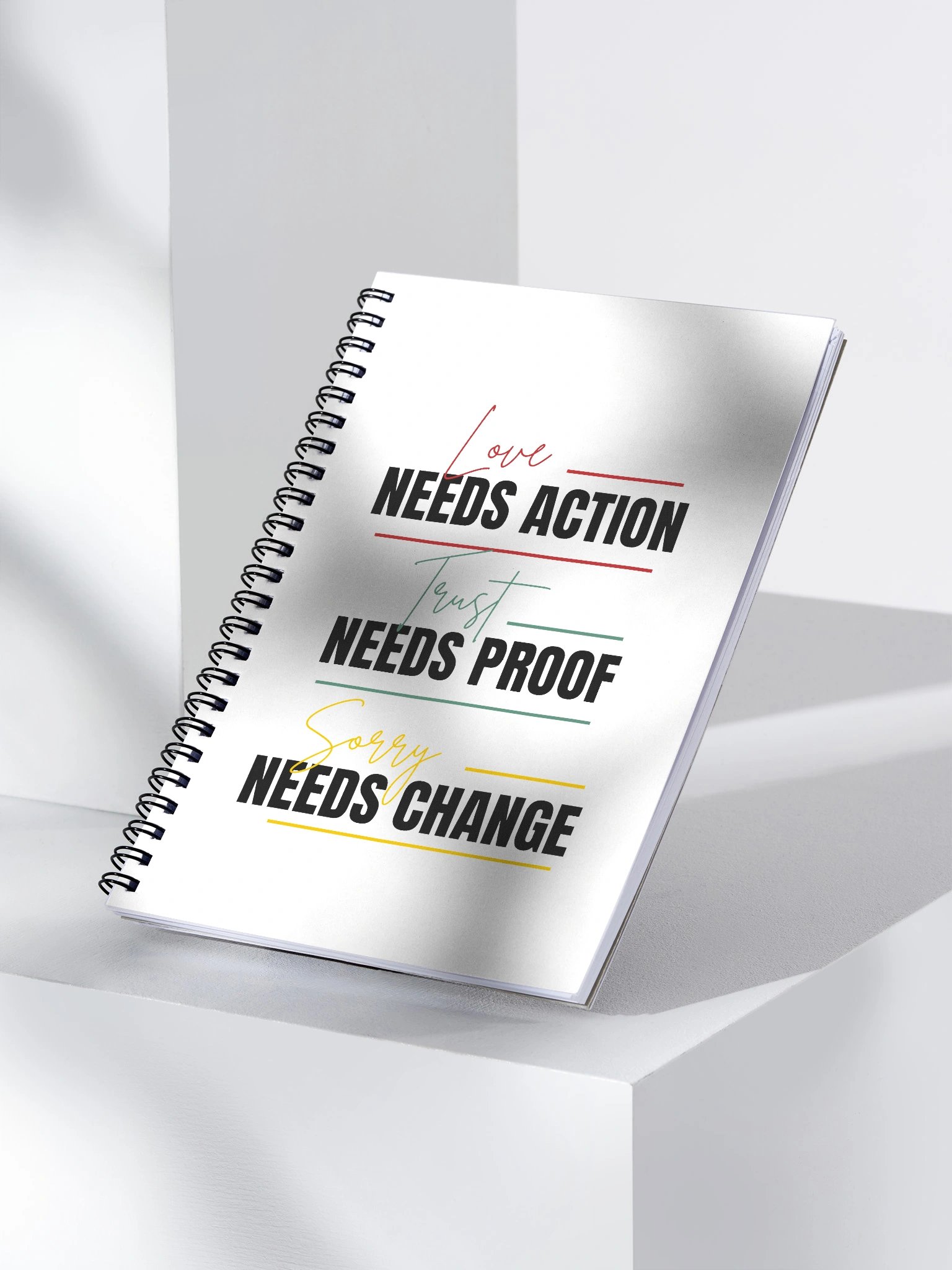 Spiral Notebook- Love Needs action product image (3)