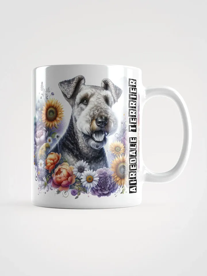 Floral Airedale Terrier Mug product image (1)