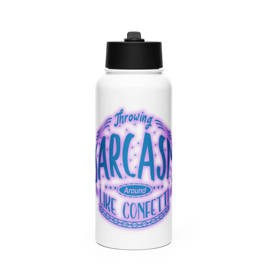 Sarcastic Confetti Stainless Steel Bottle product image (1)