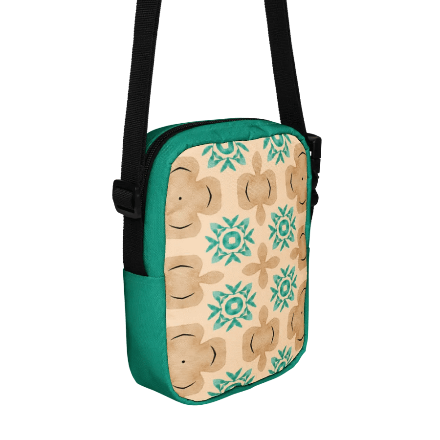 Teal and Tan Boho Crossbody Bag – Two-Pattern Style product image (8)