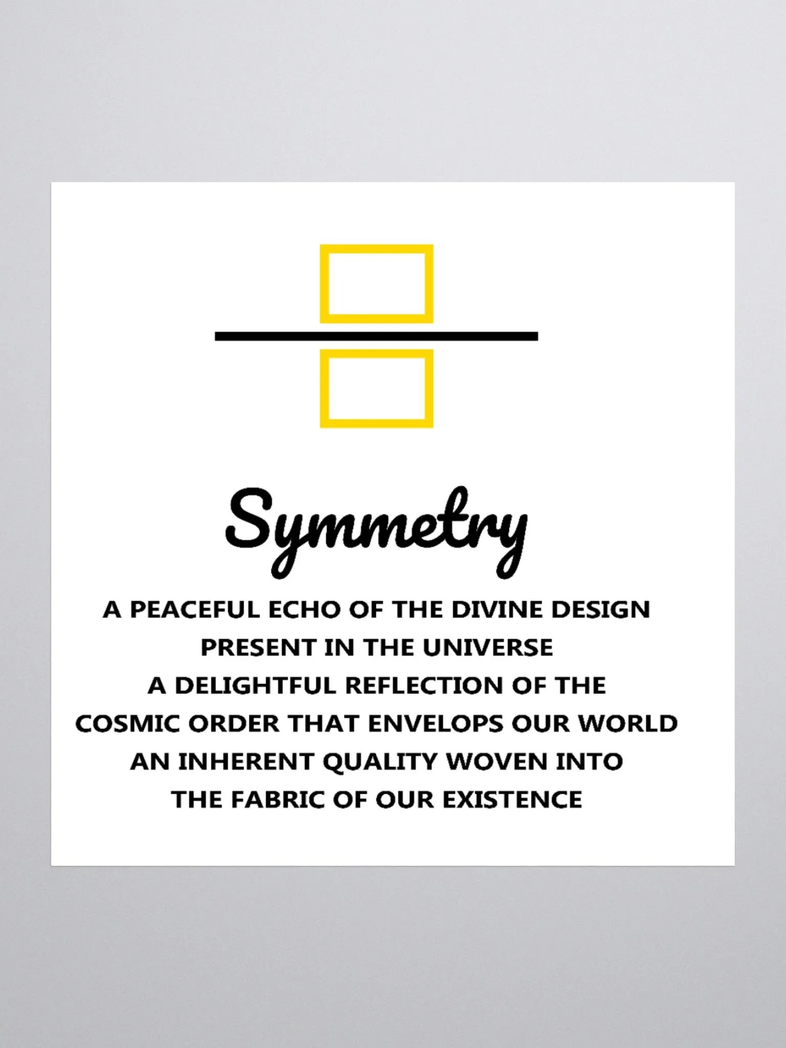 Symmetry Sticker - yellow line product image (4)