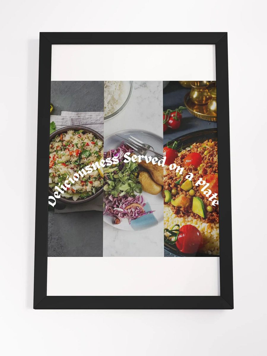 Wall Art Meal Collage Framed High-Quality Matte Poster (in product image (23)