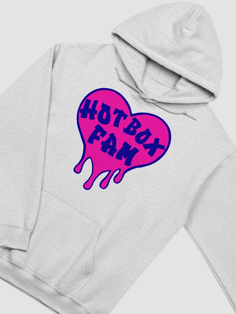 UNISEX HOT BOX FAM SOLID PINK & BLUE LOGO HOODIE product image (26)