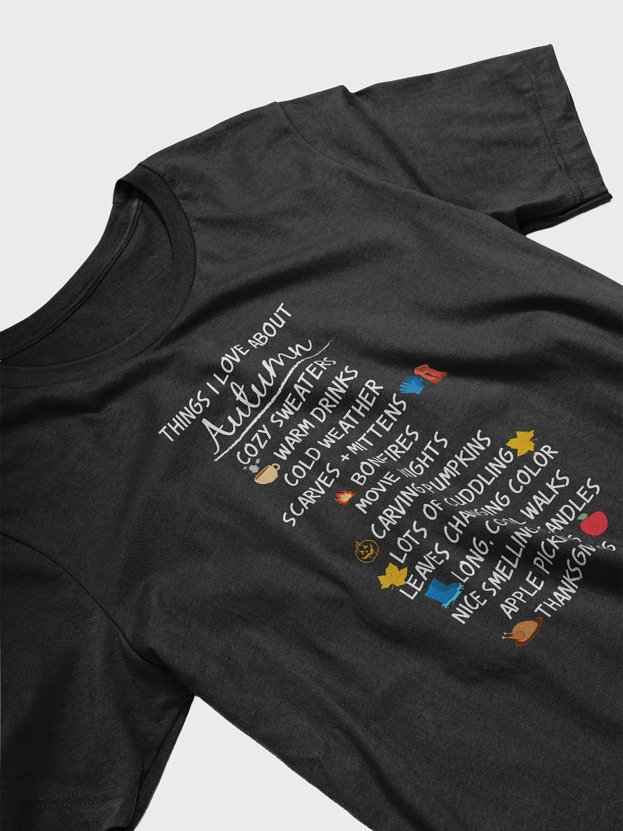 🍁 Things I Love About Autumn T-Shirt | Cozy Fall Vibes Tee | Cute Fall Season Shirt product image (16)