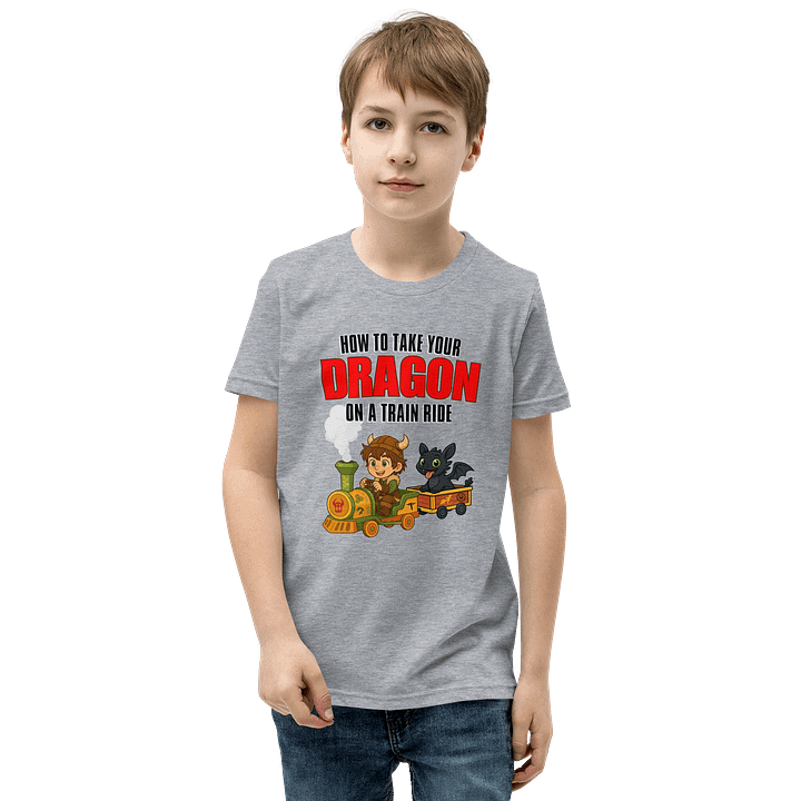 HOW TO TAKE YOUR DRAGON ON A TRAIN RIDE - YOUTH TEE product image (2)