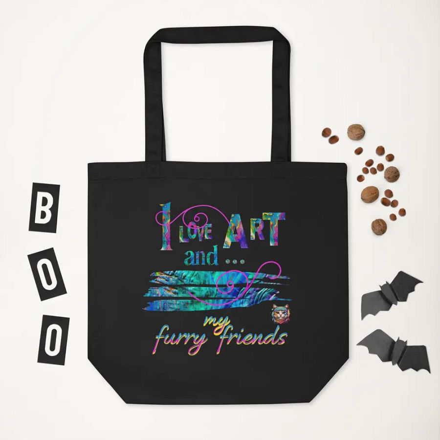 love art and pets Tote Bag for art students moms daughters friends art teachers product image (11)