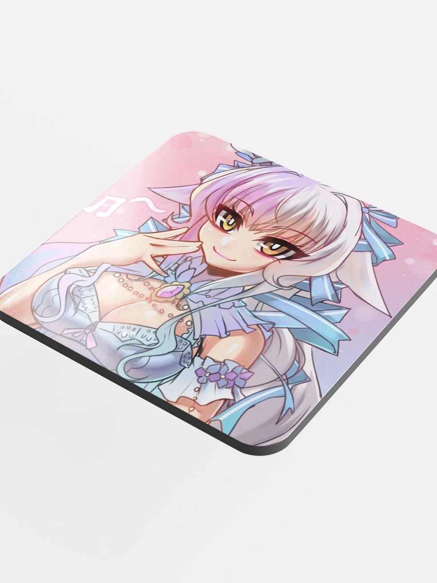 Fok Idol Pastel Anime Style Glossed Cork Coaster product image (4)