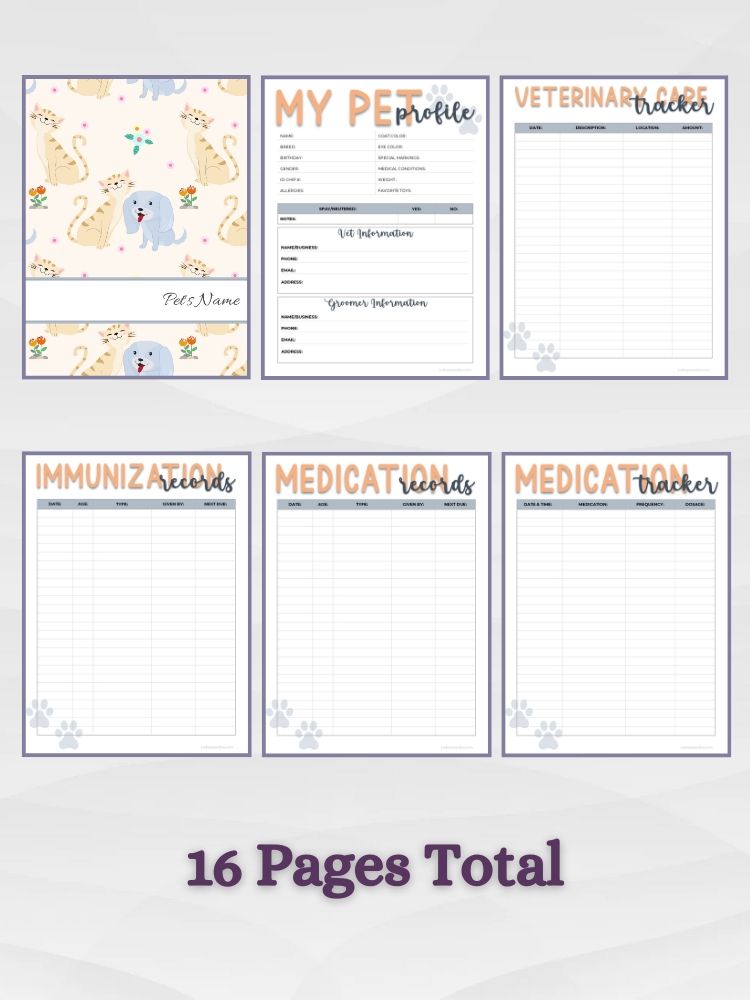 Pet Health and Wellness Planner product image (6)