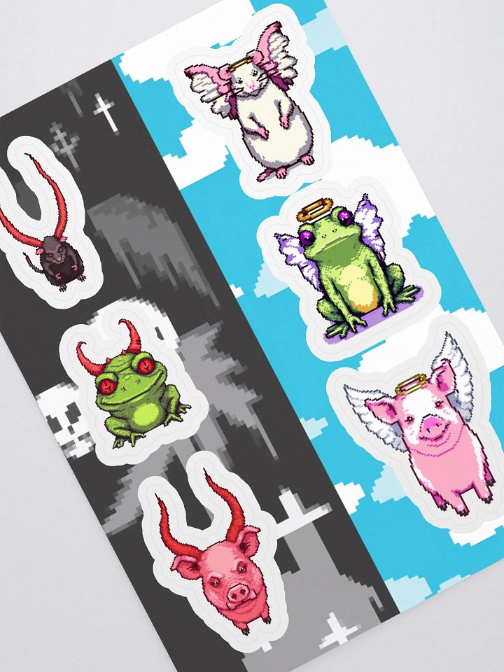 PICK YOUR SIDE 😈 or 😇 Sticker Sheet product image (1)