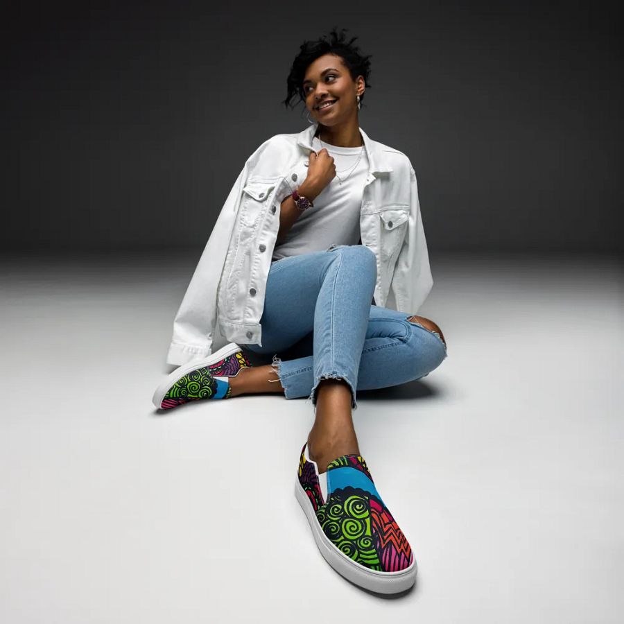 Women's Psychedelic Movement Slip-Ons product image (3)