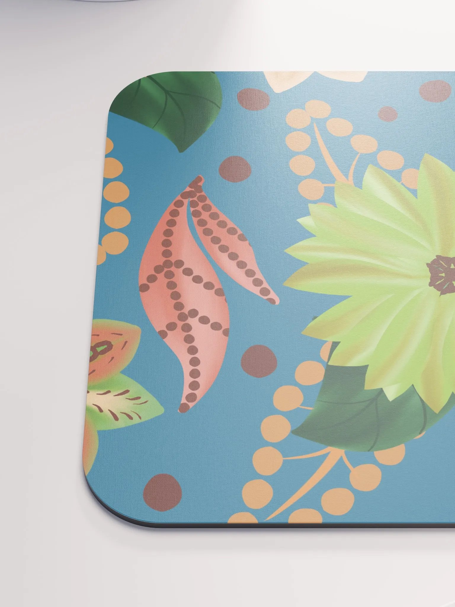 El Yunque Blue Floral Mousepad product image (6)