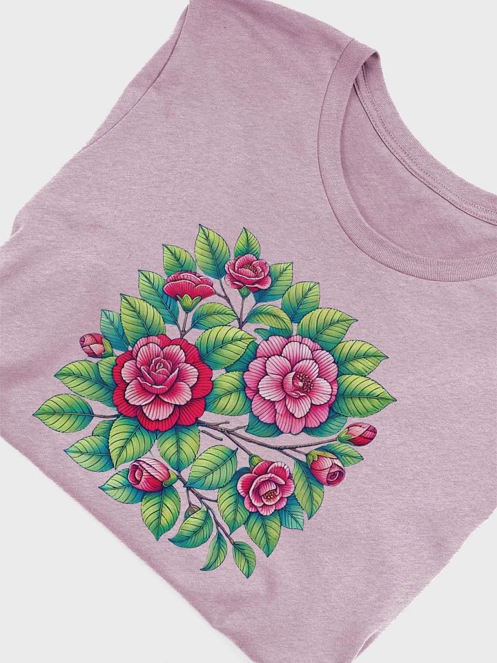 Bella+Canvas Supersoft T-Shirt | AI Design camellia flower mandala product image (1)