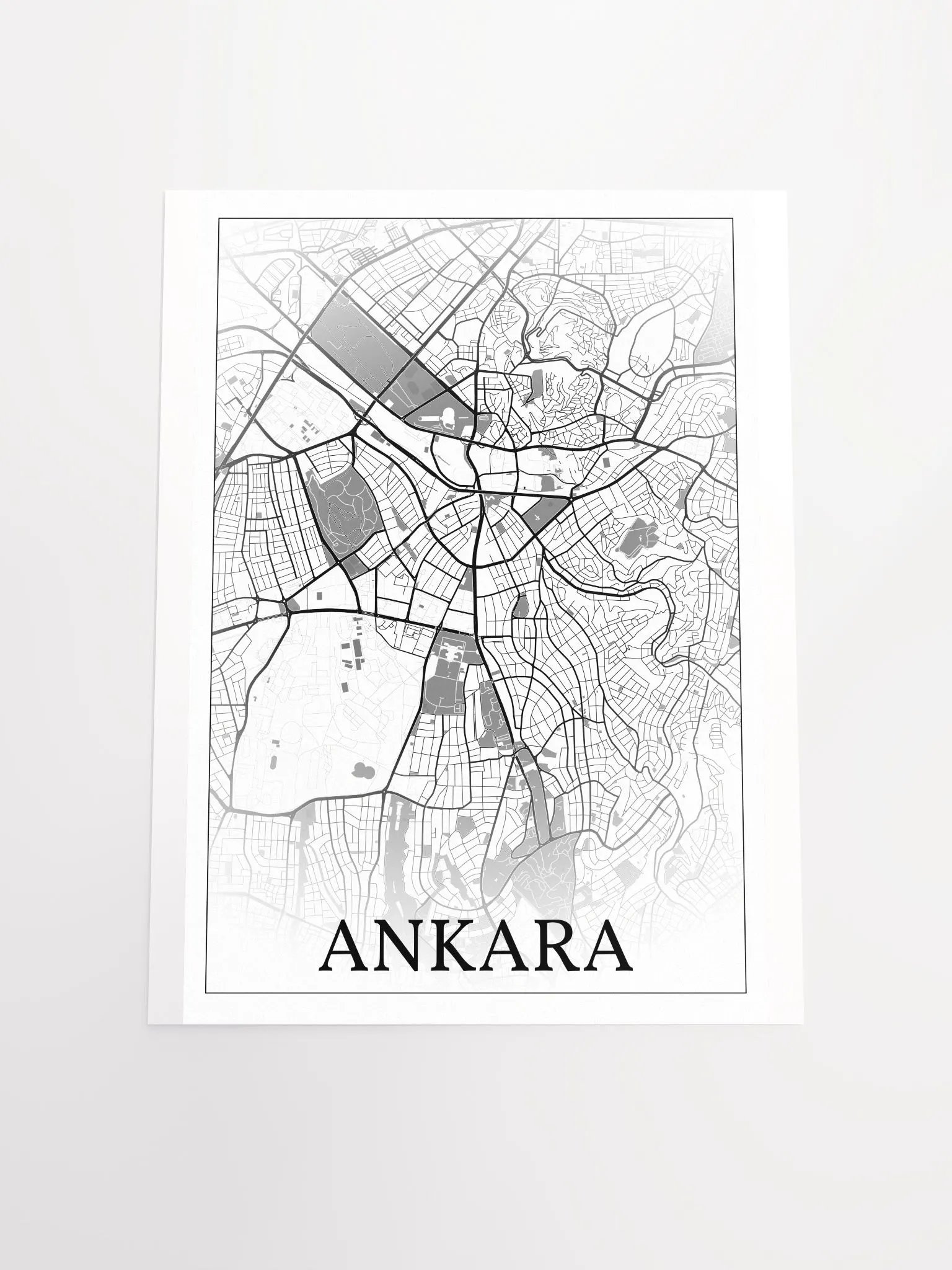Ankara, Türkiye, city map print product image (16)