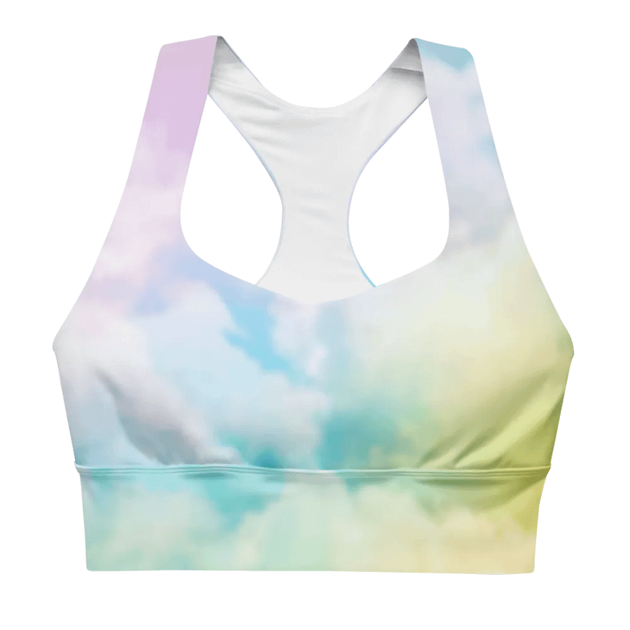 Blur cloud rainbow Design Longline Sports Bra - v5 product image (3)