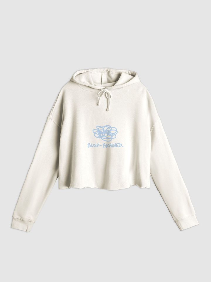 BUSY-BRAINED (light blue design) lightweight cropped hoodie product image (3)