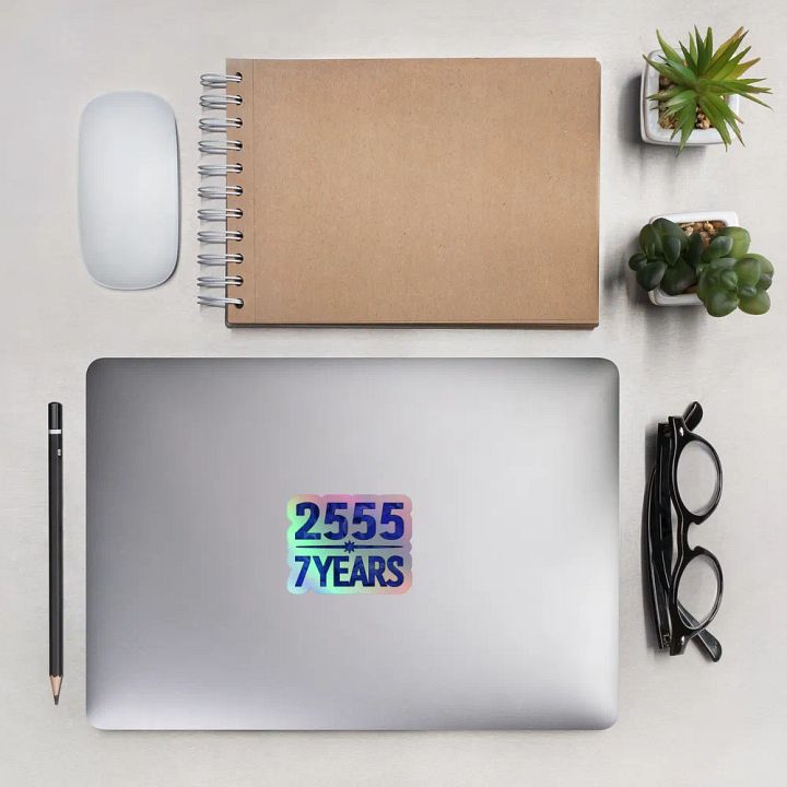 2555 | 7 Years Holographic Sticker product image (2)