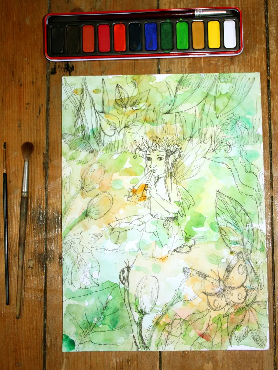 Summer Tunes Original Watercolor Painting product image (4)