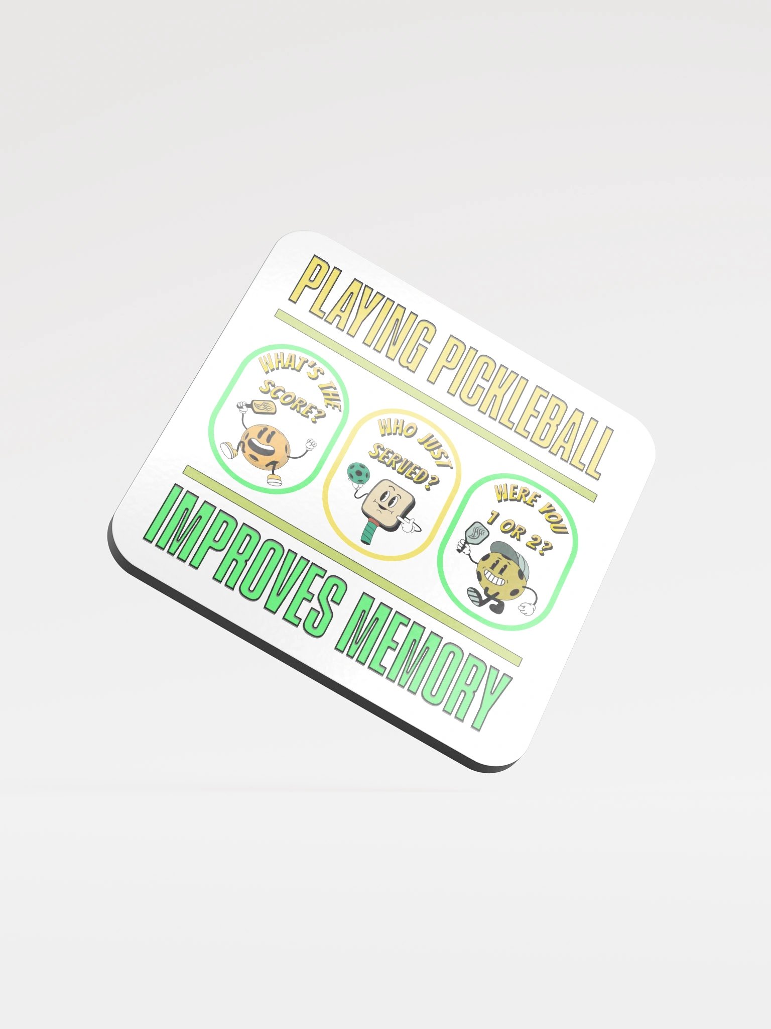 Playing Pickleball Improves Memory Coasters product image (2)