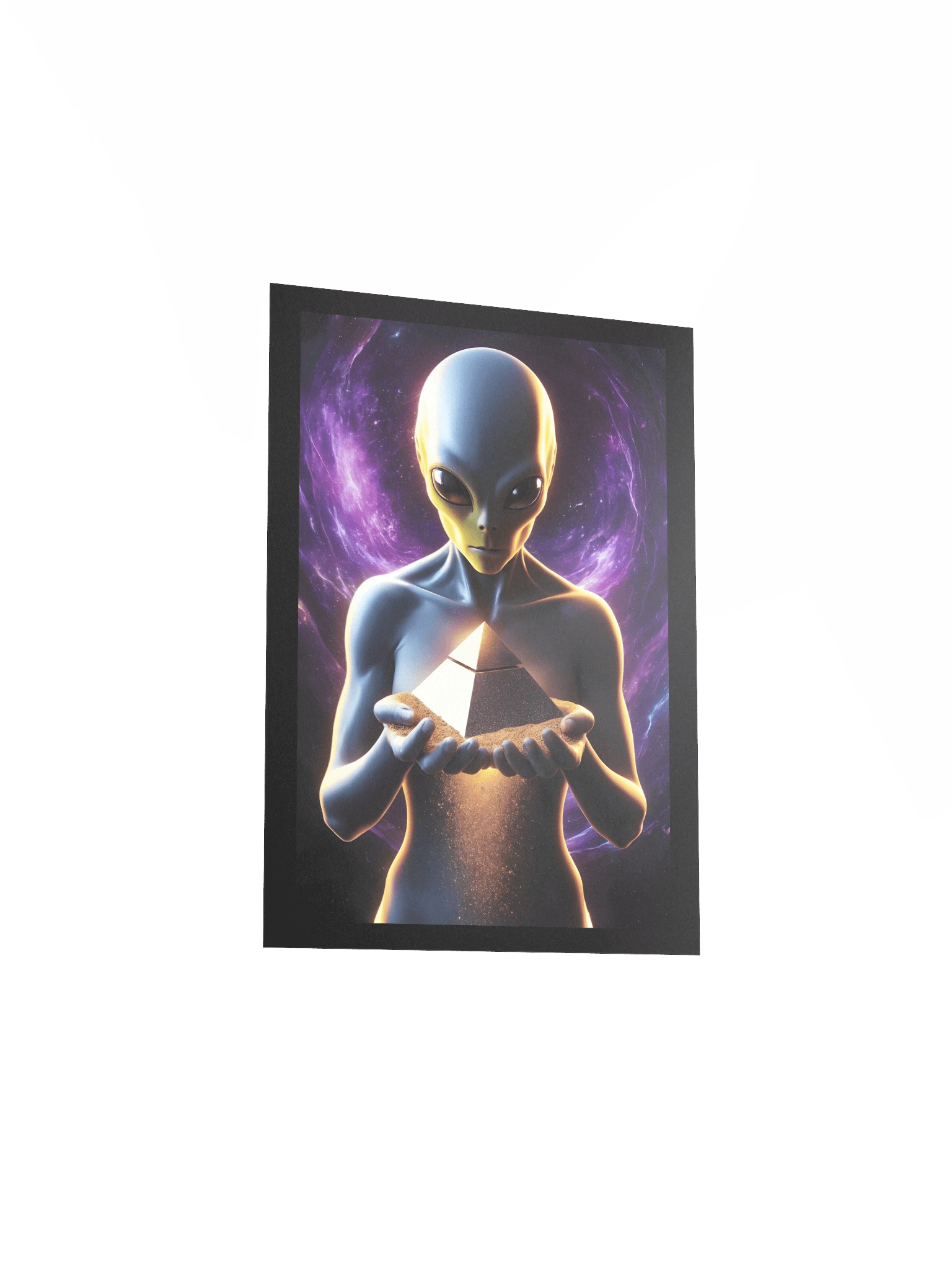 Cosmic Alien Pyramid Poster – Mystical Extraterrestrial Wall Art product image (4)