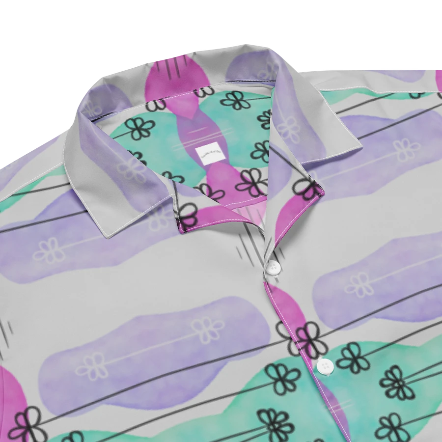 Hawaiian Style Shirt, Symmetric Blooms, Button Up product image (2)