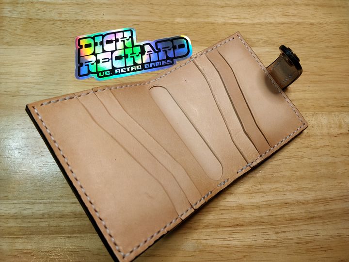 Clasped Wallet in Purple Leather product image (2)
