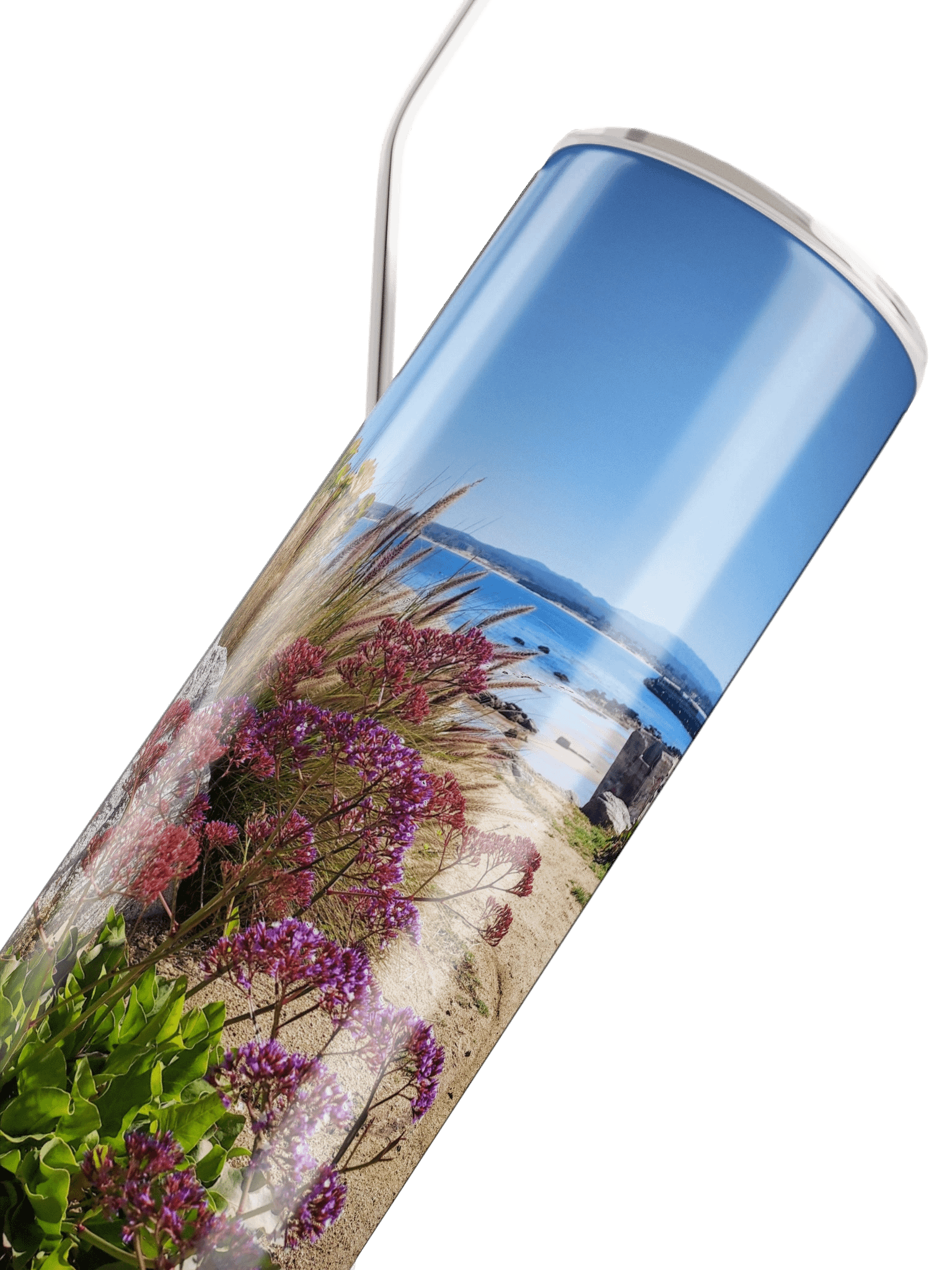 Purple Flowers by the Coast Stainless Steel Tumbler product image (4)