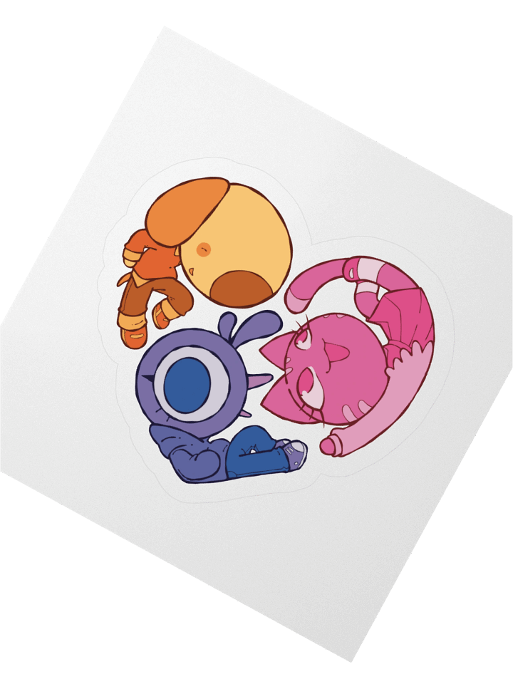 CatBirdDog Heart Sticker product image (4)