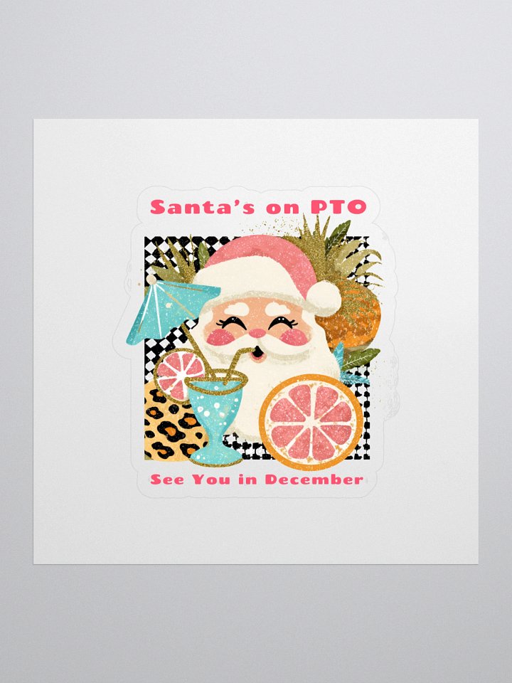 Tropical Santa Kiss Cut Stickers product image (1)