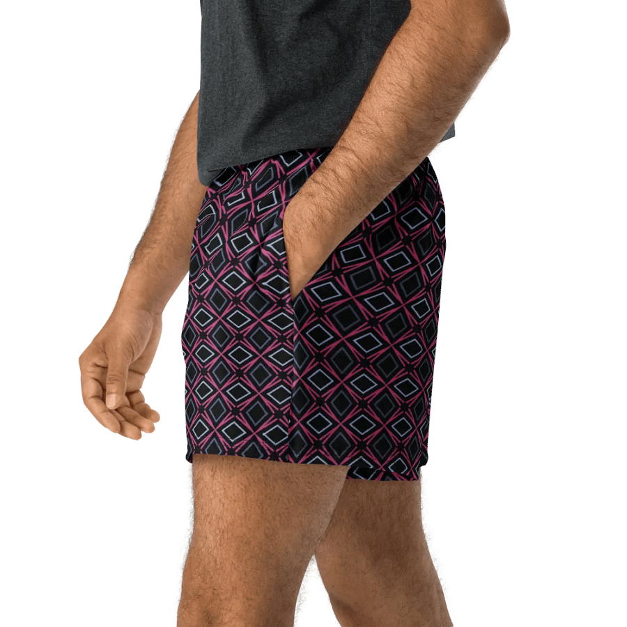 Geometric Illusion All Over Print Unisex Athletic Short Shorts product image (6)