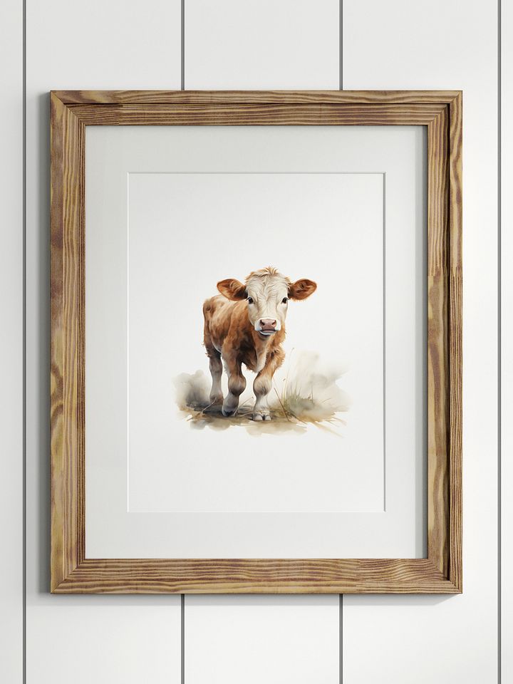 Cute Cow - Farm Animal Print A01 product image (1)