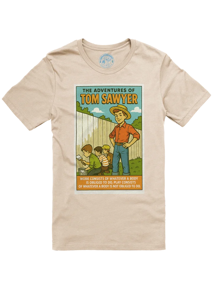 Mark Twain "The Adventures of Tom Sawyer" Hannibal, Missouri Fencing Painting 1950's Retro Concert Tee Fit Unisex T-Shirt product image (61)