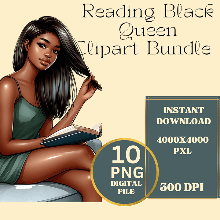 Black reading queen product image (1)
