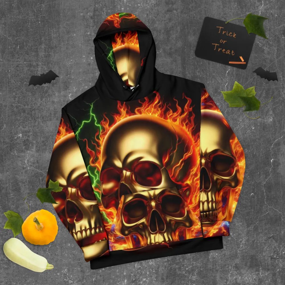 All-Over Blaze - Unisex Skull Hoodie #3 product image (9)