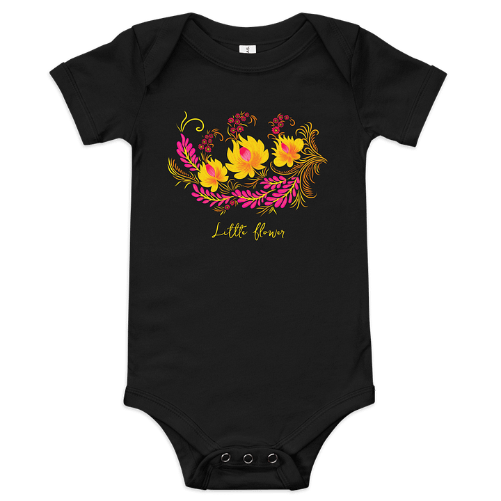 Vibrant Floral Fantasy Baby Onesie product image (1)