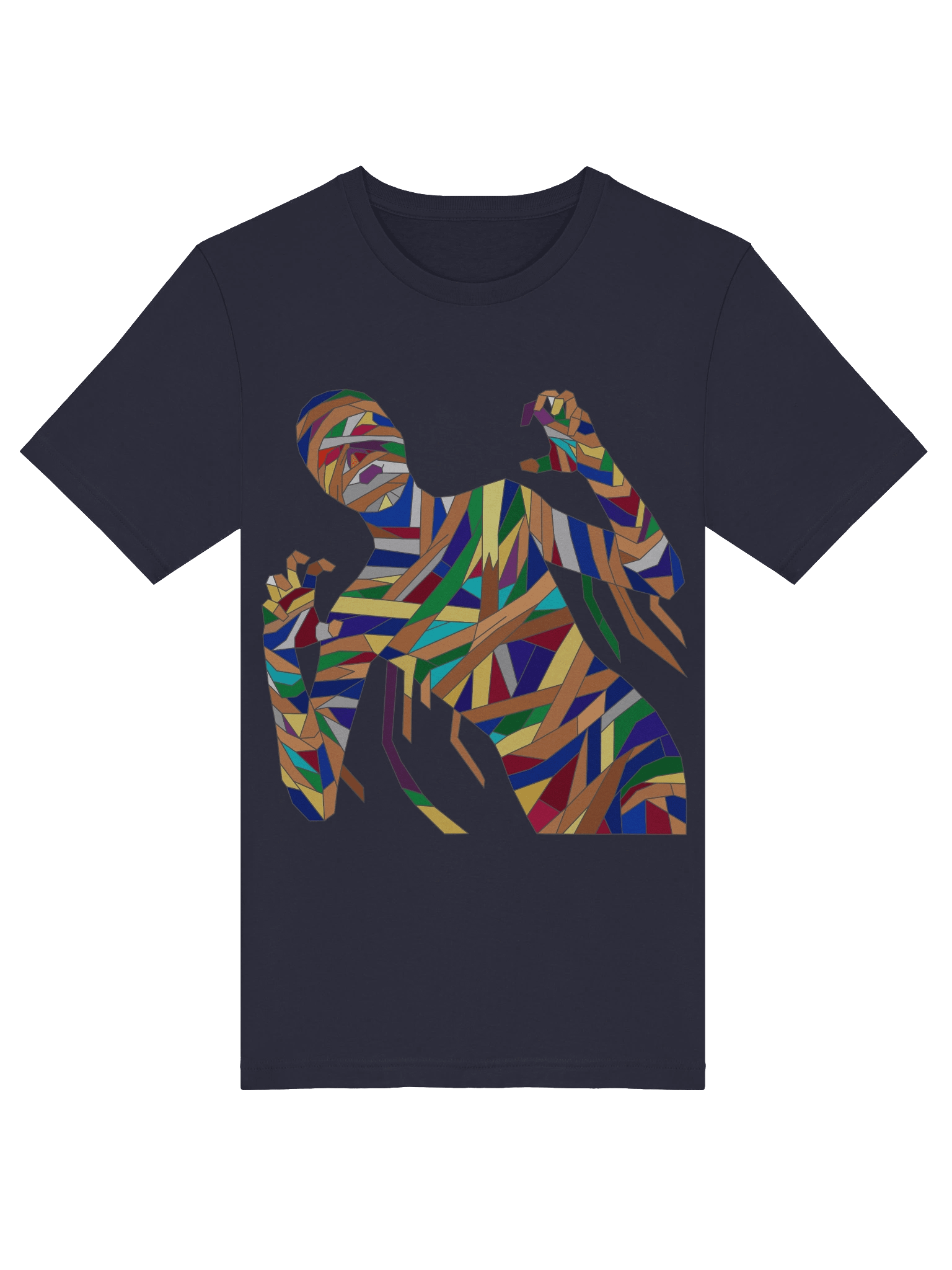 Colorful Geometric Mummy T-Shirt | Abstract Monster Graphic Tee product image (9)