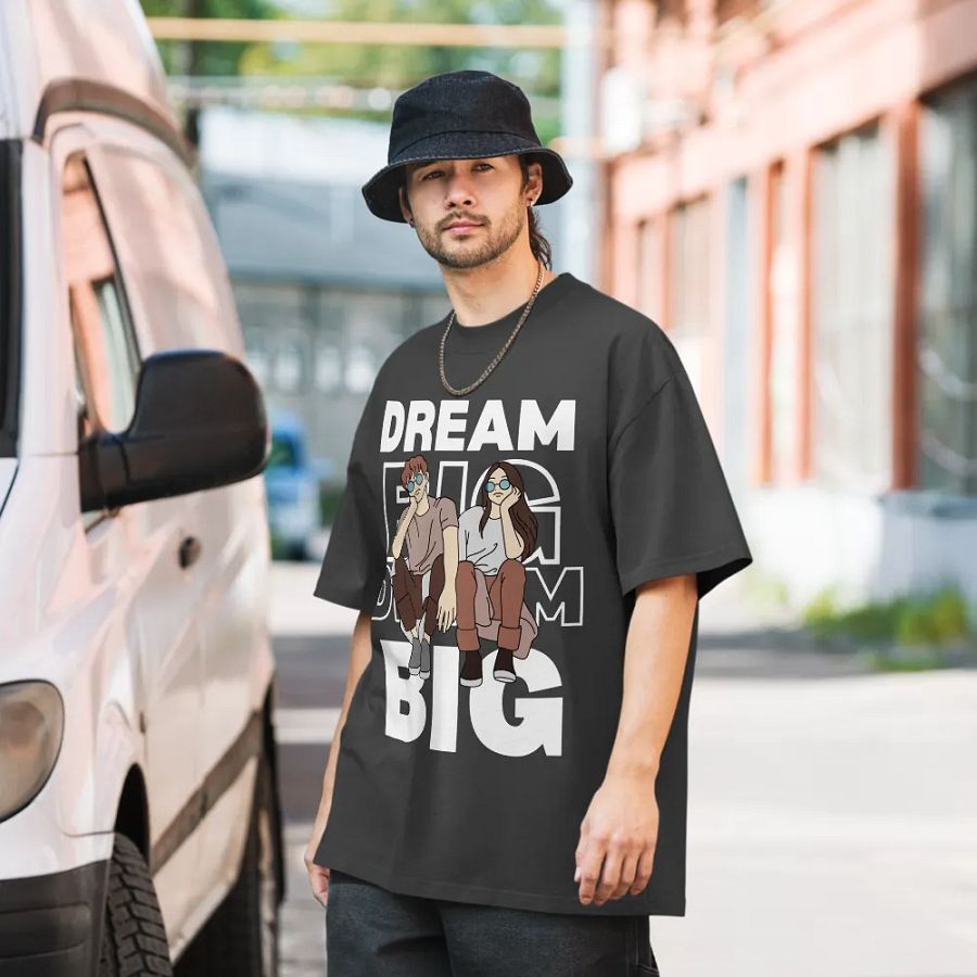 Dream big oversized faded fit T-shirt product image (6)