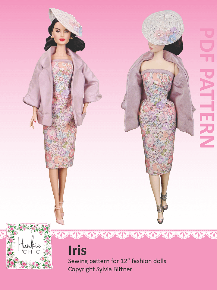 Iris sewing pattern for 12" fashion dolls product image (1)