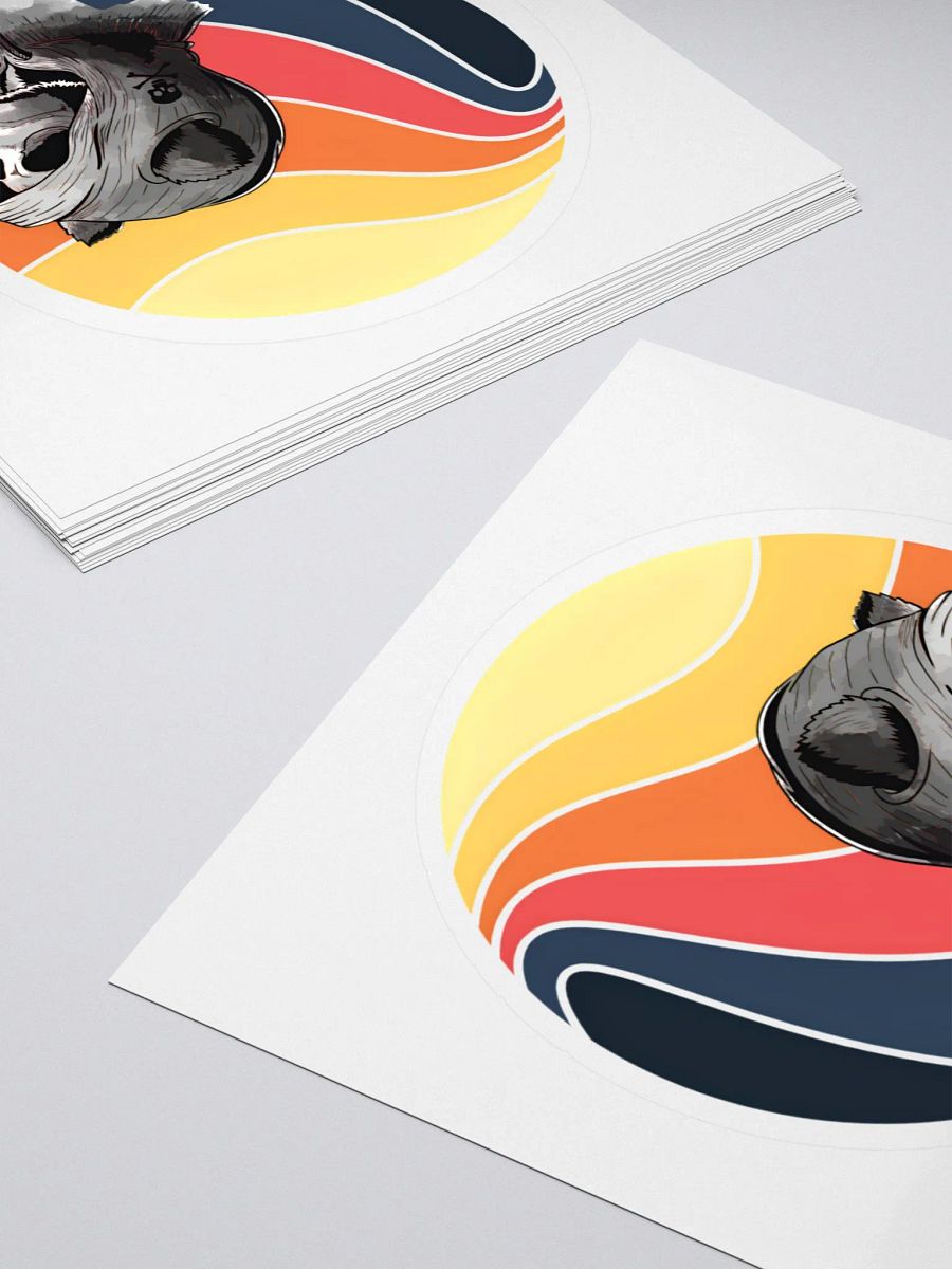 Sunset Ghostly Dog for Halloween Kiss Cut Stickers product image (6)