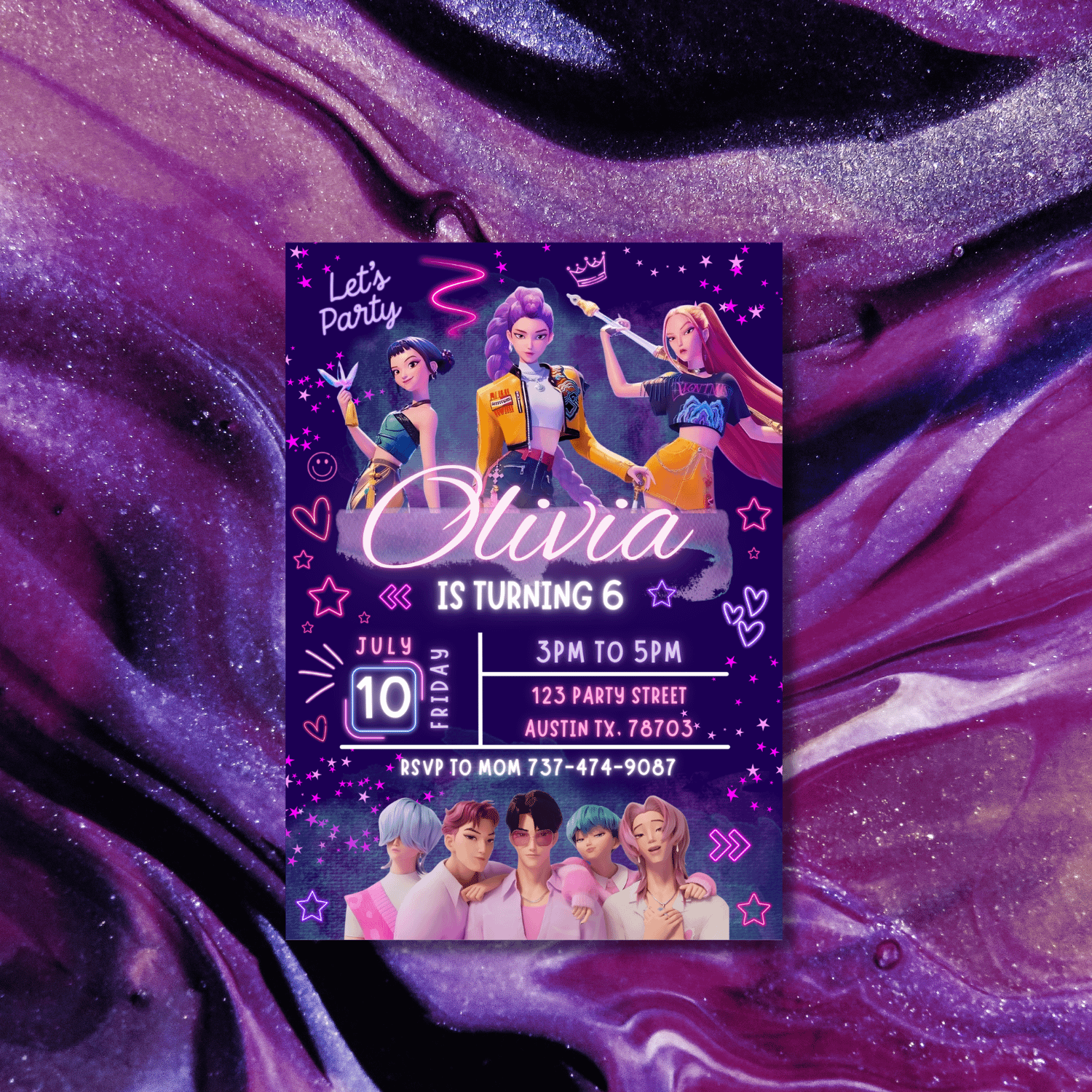 K-Pop Demon Hunters Invitation product image (3)